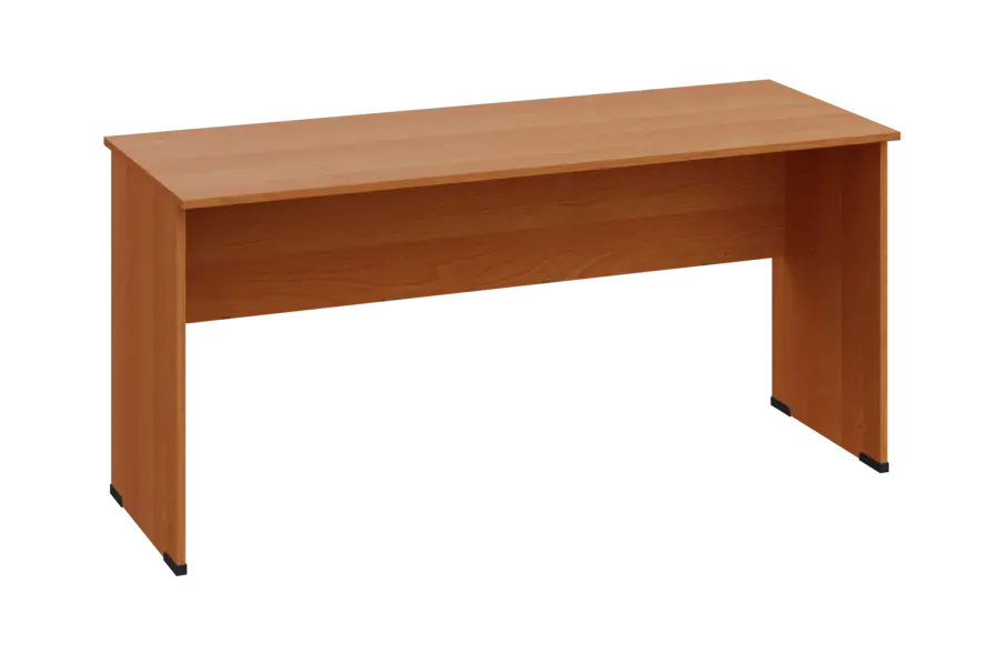 EPL 16 - 16 stůl kancelářský, dřevěná podnož, deska 18 mm, široký 1600 mm, olše jantar